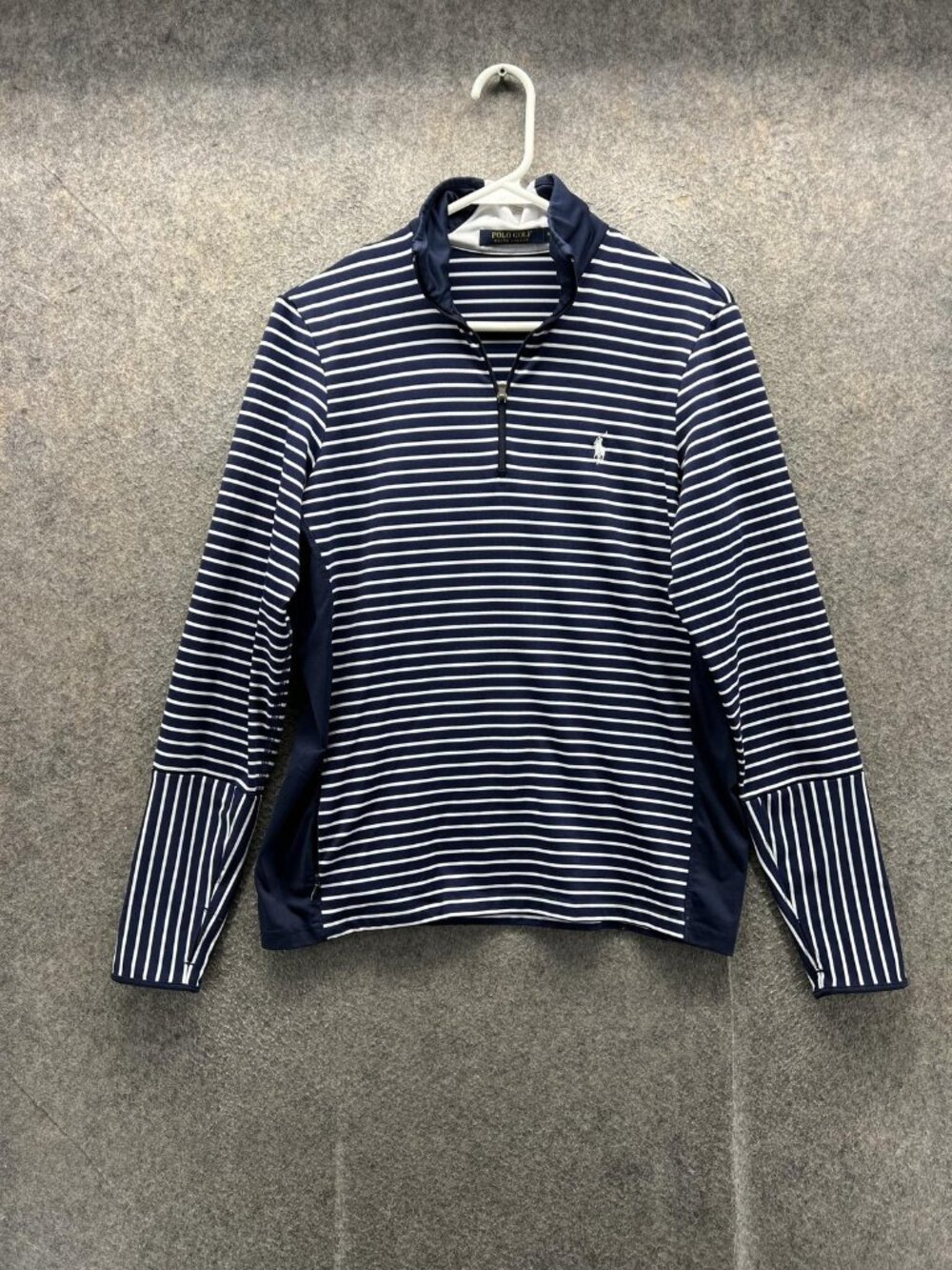 Polo Golf Ralph Lauren Pullover Mens Medium Blue 1/4 Zip Long Sleeve Golf Top